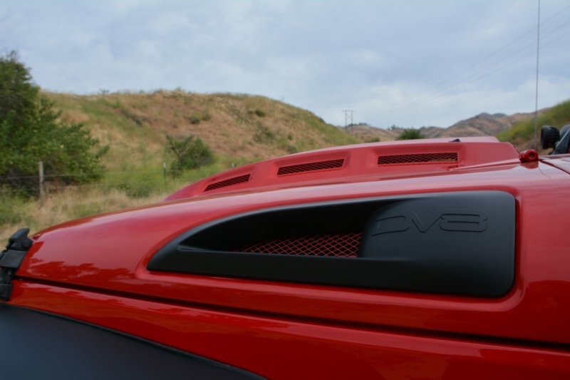 DV8 Offroad Steel Heat Dispersion Hood Primer Black Fits 07-18 Jeep Wrangler JK