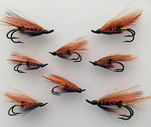 Fly Fishing salmon THUNDER and LIGHTNING Doubles sizes 4- 10 Pack of 8 #166 - Picture 1 of 3