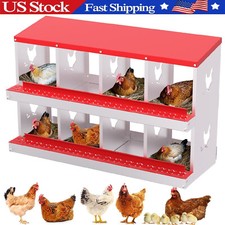 8 Holes Hen Chicken Nesting Box, Nesting Boxes for Chicken Laying Boxes Poultry 