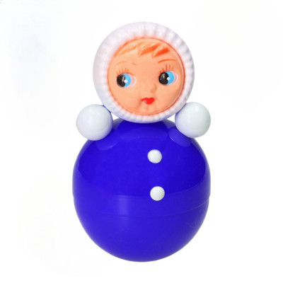Stehaufpuppe Newaljaschka Неваляшка  Mädchen klein 15 cm Blau