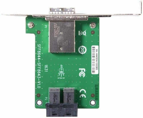 Podwójne porty Mini SAS HD SFF-8644 na wewnętrzny adapter żeński SAS HD SFF-8643 PCBA - Zdjęcie 2 z 7