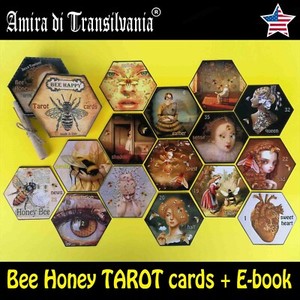 tarot-card-cards-deck-honey-bee-oracle-guide-book-maior-minor-arcana-vintage-set