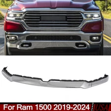Fits For 2019-2024 Dodge Ram 1500 Front Upper Grille Trim Molding Plastic Chrome
