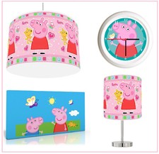 PEPPA PIG PINK  Lampshade 12" , Stick Lamp ,Wall Art ,Clock or Bundle Reusable