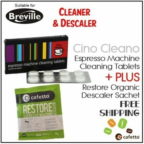 BREVILLE Espresso Coffee Machine Cleaning Tablets +Organic