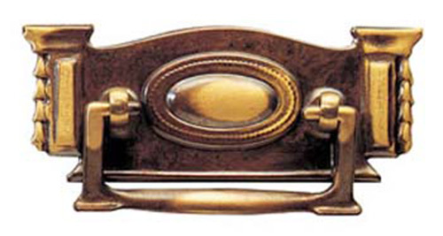 3.5” Decorative Antique Edwardian Style Solid Brass Plate Handle 3026SOC/A - Picture 1 of 1