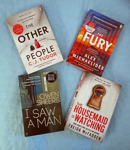 PSYCHOLOGICAL THRILLER 4 P/B BOOKS BUNDLE *VGC Freida McFadden, C J Tudor +2