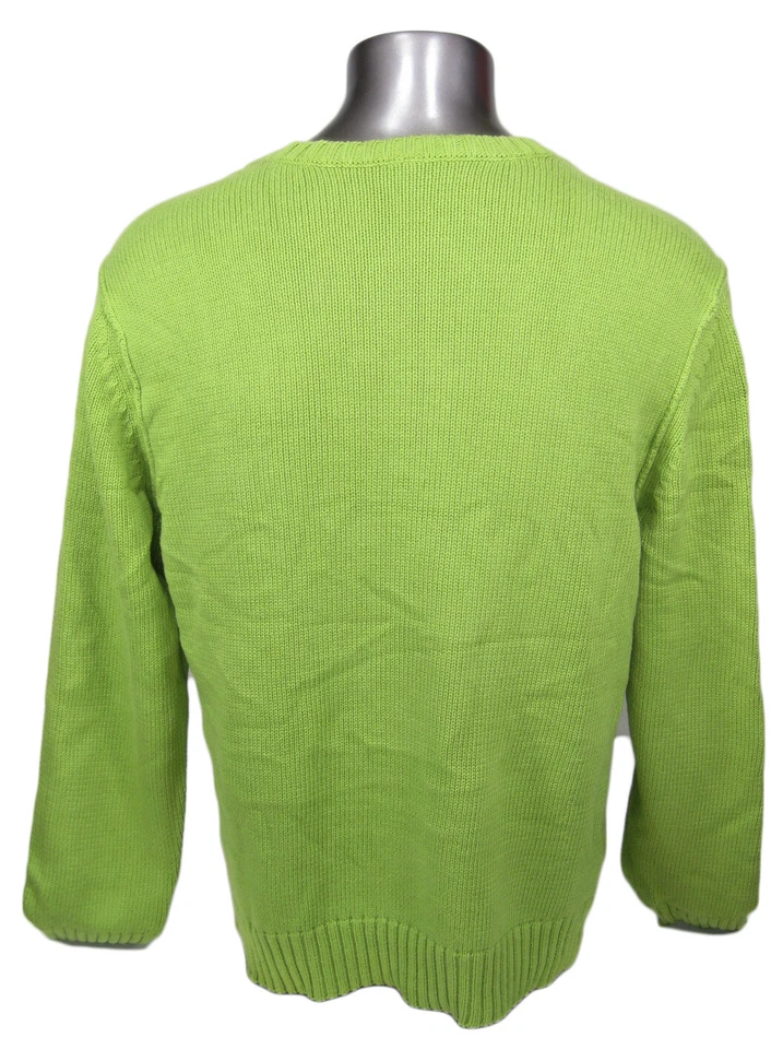 Men's Gap Knit Sweater SZ XL Designed & Crafted Green 100% Heavy Cotton New - Image 2 of 3