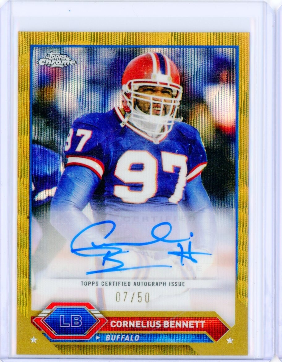 2023 Topps Composite CORNELIUS BENNETT Chrome Gold Wave Refractor AUTO 7/50