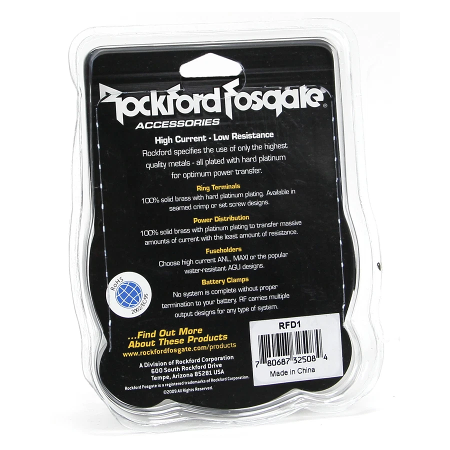 Rockford Fosgate RFD1 Distribution Block w/ One 1/0 AWG Input & Two 1/0 AWG New - Image 2 of 2