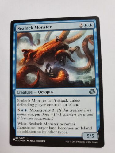 MTG Magic The Gathering Card Sealock Monster Creature Octopus Duel Decks Elspeth - Picture 1 of 2