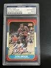 1986 Fleer #26 Clyde Drexler True RC Autograph Auto PSA/DNA Authentic Blazers