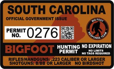 South Carolina Bigfoot Flag Sticker Decal - Self Adhesive Vinyl - Weatherproof - Made In USA Big Foot Sasquatch Sc - Foto 2