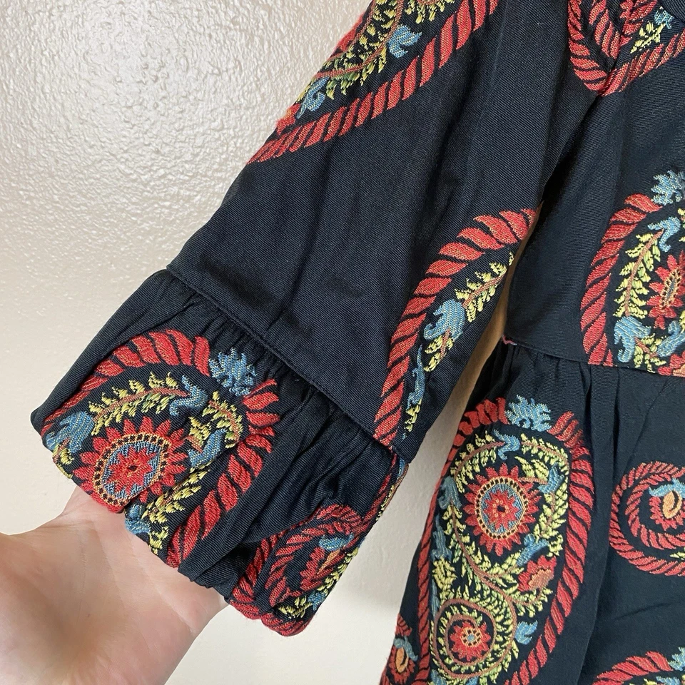 Chaqueta Tapiz 3 Hermanas Talla S Cachemira Brocado Peplum Artístico Boho Funky De Colección Y2K Foto 2 de 4