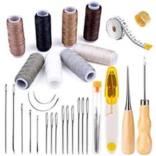 30 Pcs Leather Sewing Kit Hand Sewing Upholstery Repair Kit for Car Seat Sofa