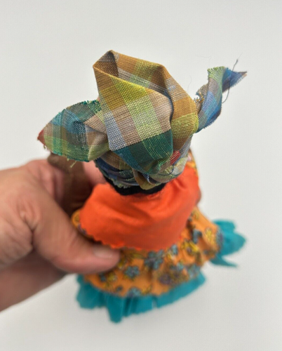 Vintage Carribean Island Hand Made Traditional Dress Cloth 9" Doll - Picture 13 of 13