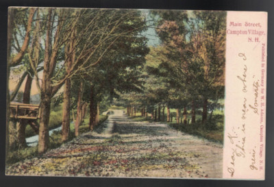 PC-3978**Vtg.  PC 1906**Main Street** Campton Village, New Hampshire