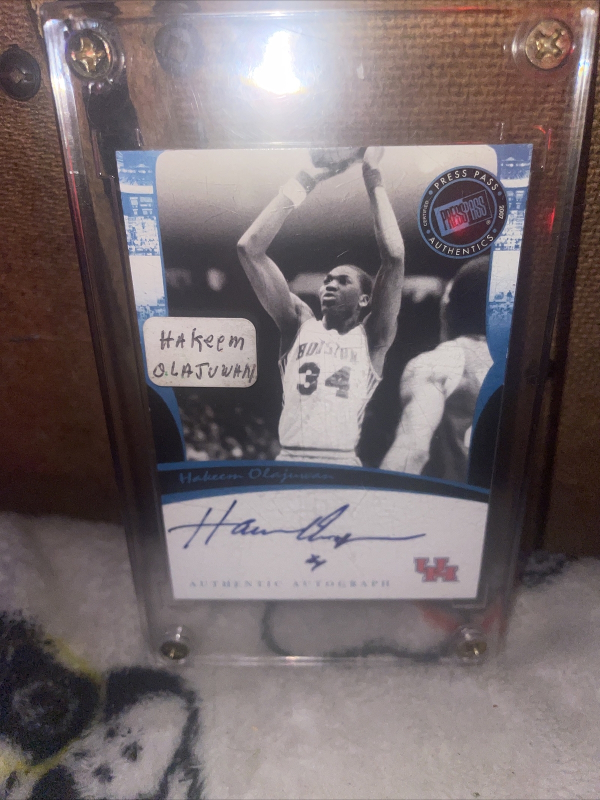 Hakeem Olajuwon Houston Rockets AUTO ~ 2007 PRESS PASS LEGENDS BASKETBALL ~ 