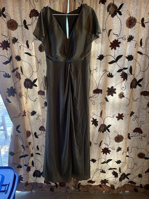 Stacees Bridesmaid Dress Size 14 Olive New With Tags 