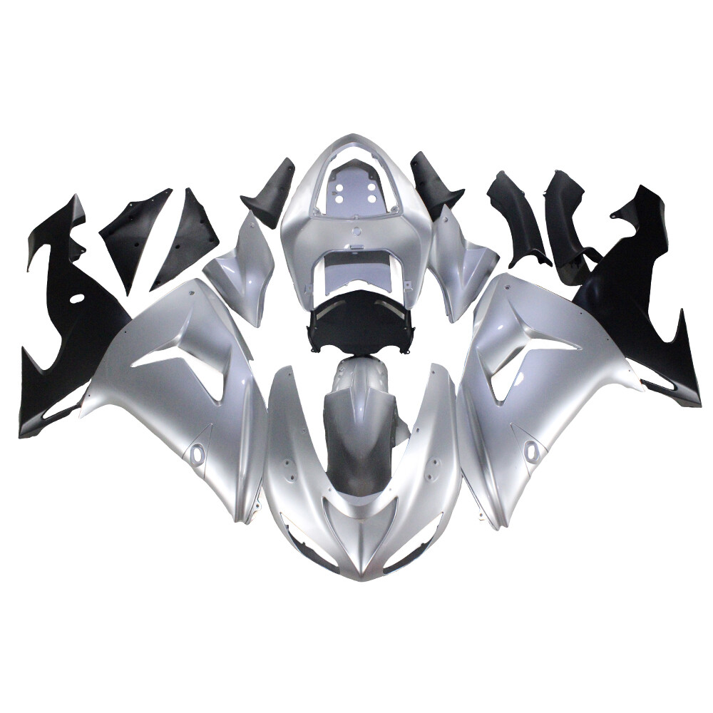 Silver Black Fairings Plastics Kit for Kawasaki 2006 2007 07 Ninja