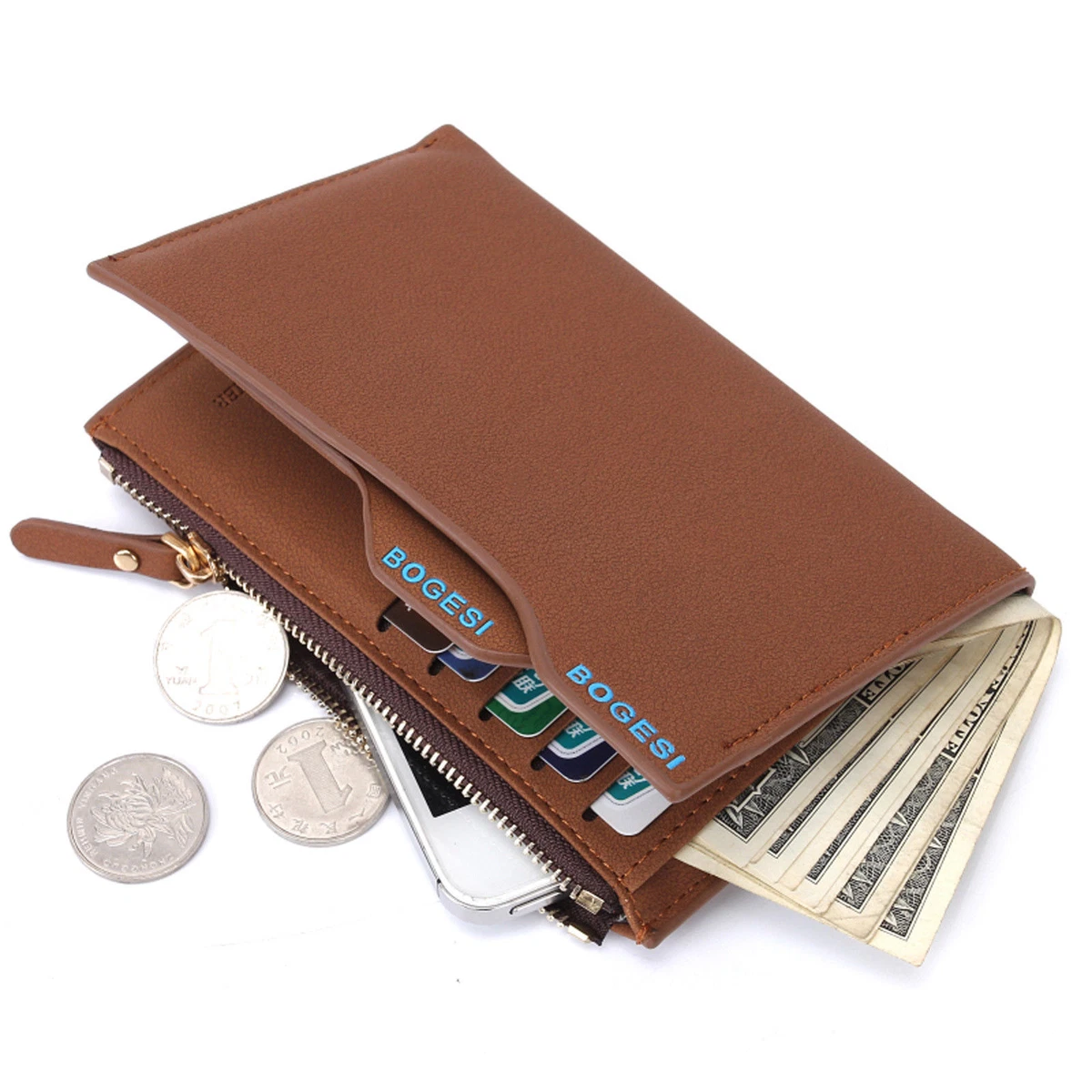 PU Leather Fashion Mens Designer Wallets with Money Clip - China Wallet and Men's  Wallet price