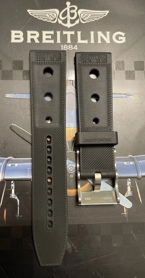 NUEVA CORREA DE GOMA NEGRA OEM WIDELING OCEAN RACER 22-20 227S CON HEBILLA Foto 2 de 4