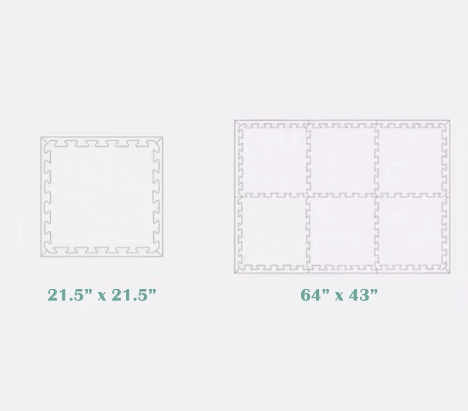 38-PC Puzzle Mat Interlocking Floor Extra Large Thick Baby Kids XPE Foam 21.5" - Image 3 of 4