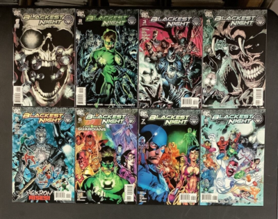 BLACKEST NIGHT #1 - 8 COMIC BOOK LOT FULL SERIES GREEN LANTERN DC