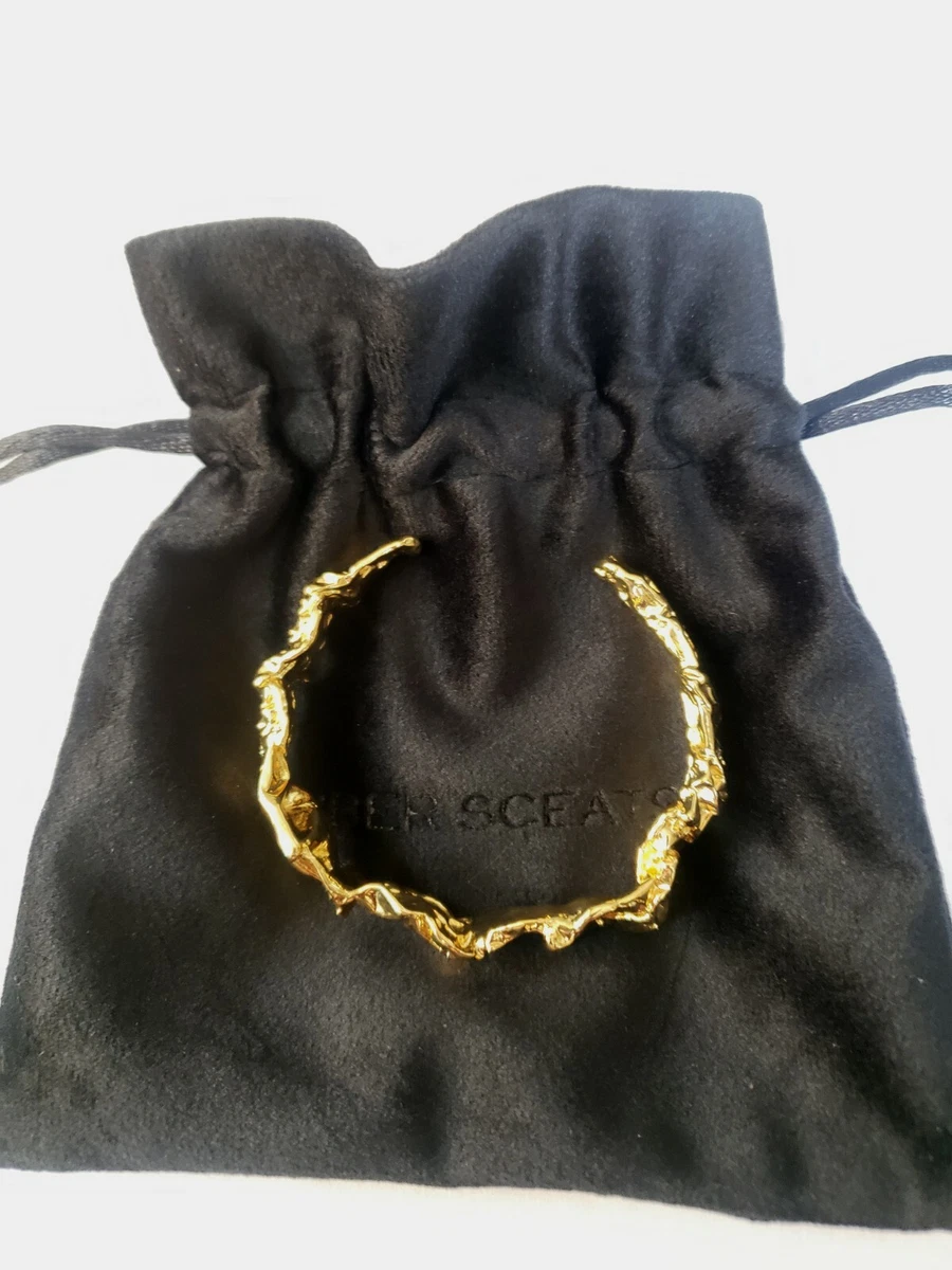 Amber Sceats Bracelet Women s The Emery Cuff 24K Gold Plating New