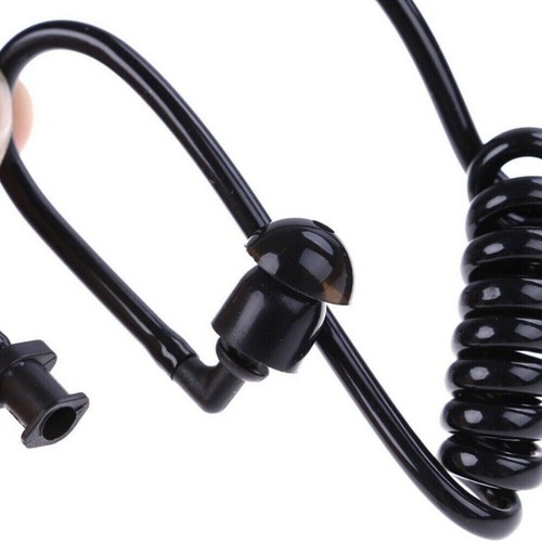 Black Replacement Coil Acoustic Air Tube Earplug for Radio Earpiece Headset SH - Zdjęcie 5 z 8