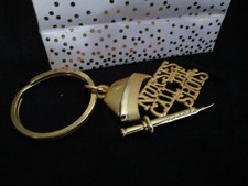 NURSES CALL THE SHOTS GOLD TONE KEYCHAIN W/GIFT BAG