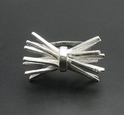 Genuine Sterling Silver Extravagant Ring Hallmarked Solid 925 Handmade
