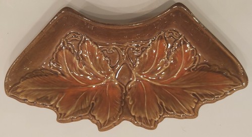 California Pottery Chip And Dip Charcuterie Tray 5 Piece Brown Orange Leaf - Picture 8 of 11