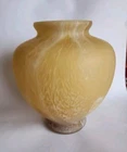 VINTAGE  Maestri Vetrai Azzurra 11 In Vase Made In Italy Amber