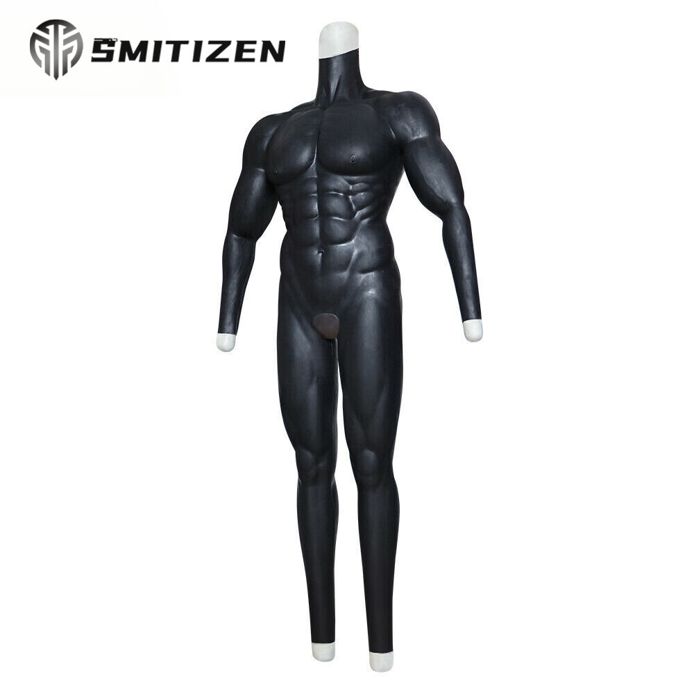 SMITIZEN Silicone Black Muscle Suit Fake Muscle Suit Chest for