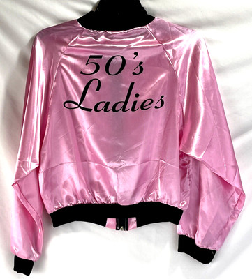 Weissman GREASE Pink Ladies Jacket, Sandra Dee Dance Costume, 50's Small Medium