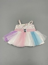 Build a Bear Clothing Dress White Tulle Ruffle Sequin Ballerina Outfit 2011 READ