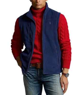 $138 Polo Ralph Lauren Men's Big & Tall Brushed Fleece Full-Zip