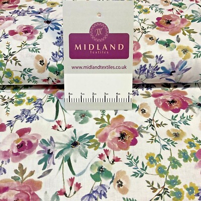Blumen Blumen Popeline Kleiderstoff M1857