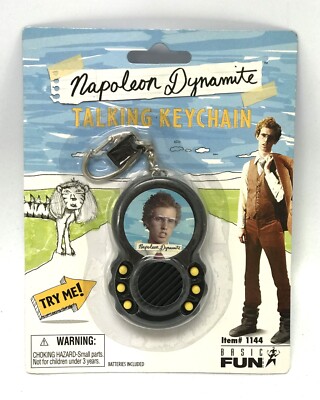 Basic Fun, Inc. Napoleon Dynamite Talking Keychain (black) NEW! RARE