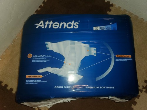 ATTENDS Briefs Adult Diapers Large 44" - 58" 24 PK NEW - Picture 3 of 4