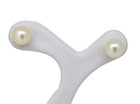 Stud Earrings 14K Post and Back Pearl Natural Akoya White 6.5Mm (+/-)