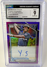 2024 Bowman Chrome Prospect Purple Refractor 238/250 Yofry Solano Yoffry Auto
