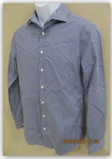 Blue Gingham Dress Shirt Stretch Button Collar Goodfellow STANDARD or SLIM FIT