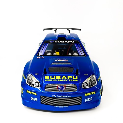 Subaru WRC WRX RC Karosserieschale 1/10 + Gold Chrom Felgensatz mit Goldmuttern - Bild 10 von 15