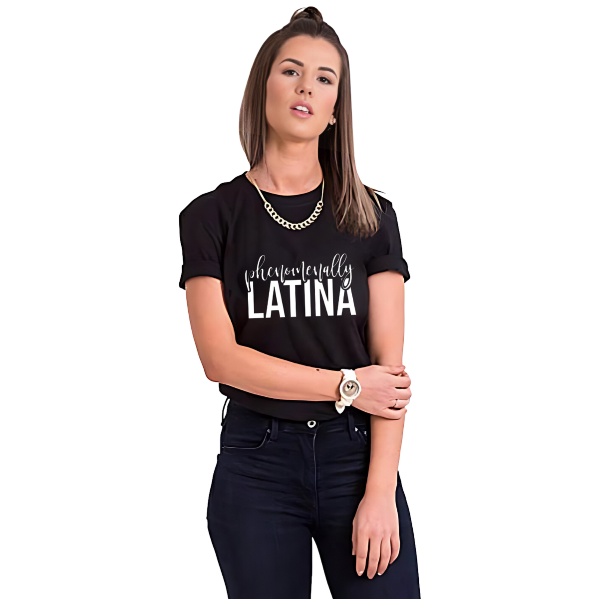 T-SHIRT PHENOMENALLY LATINA CUSTOM NAME TEXT IMAGE SOFT COTTON ADULTS  UNISEX 341
