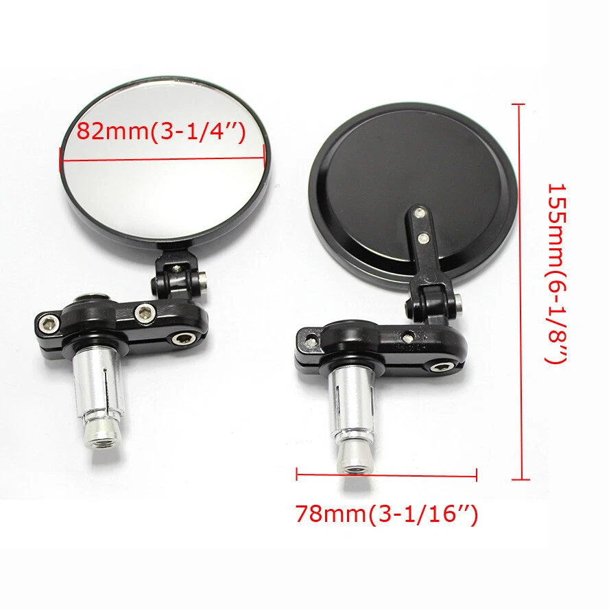 Черные складные боковые зеркала 7/8 дюйма для Honda Cargo 125 CB100 США - Изображение 2 из 4