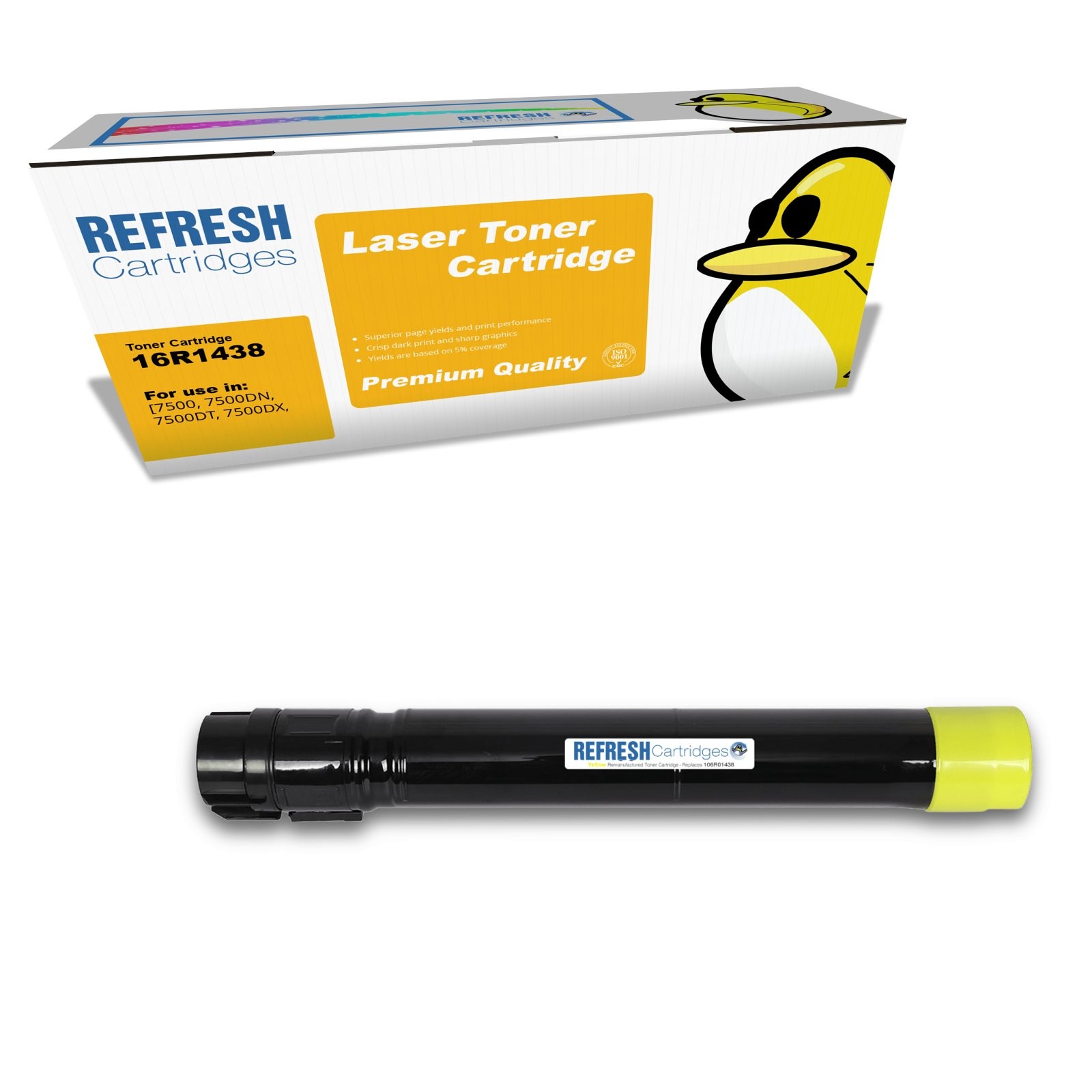 Refresh Cartridges Yellow 106R01438 Toner Compatible With Xerox Printers