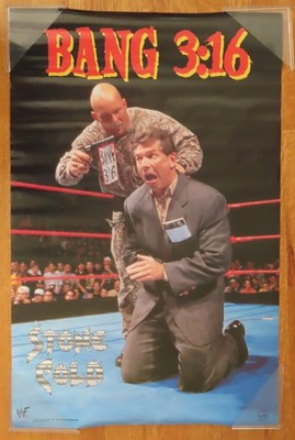 1998 WWF World Wrestling STONE COLD Steve Austin 3:16 Bang VINCE
