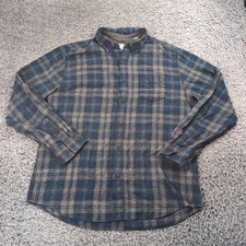 Weatherproof Vintage Shirt Men Extra Large Blue Gray Flannel Lumberjack Outdoor